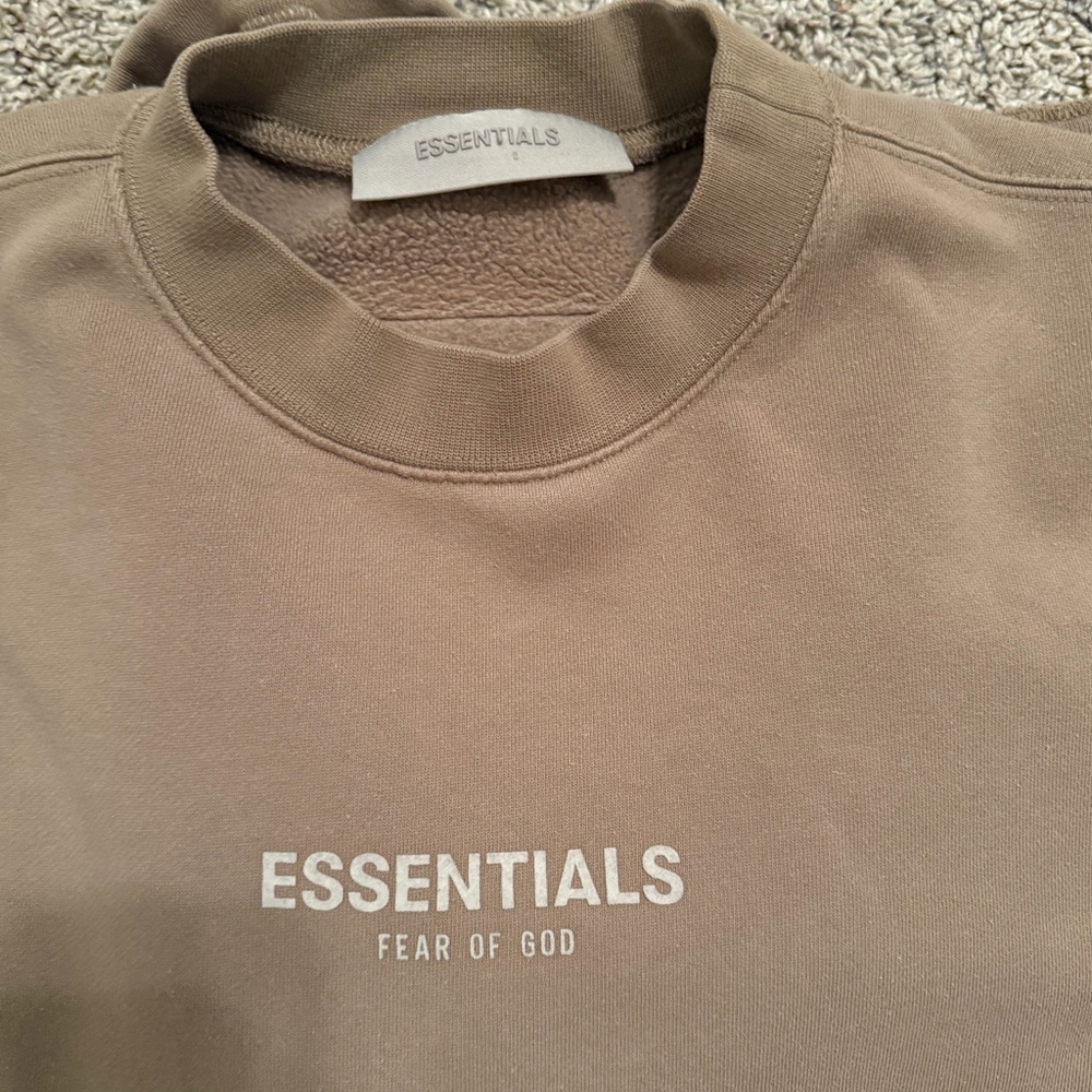 Essentials Fear of God Taupe Crewneck size S
